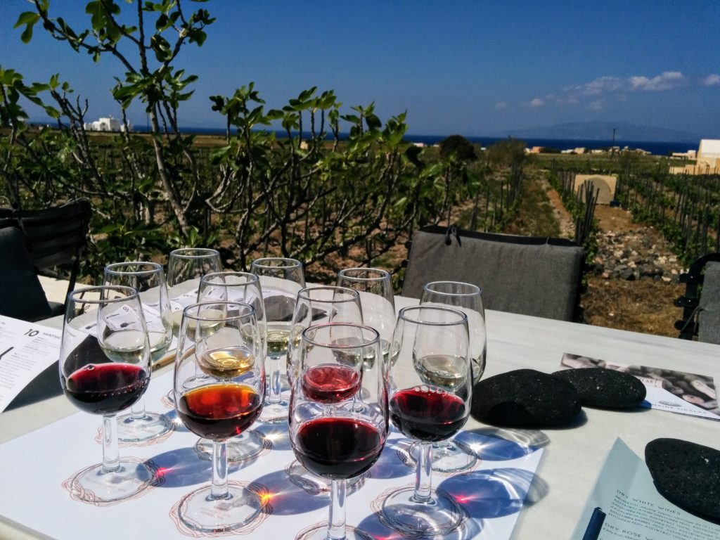 Domaine Sigalas viñedos degustación vinos